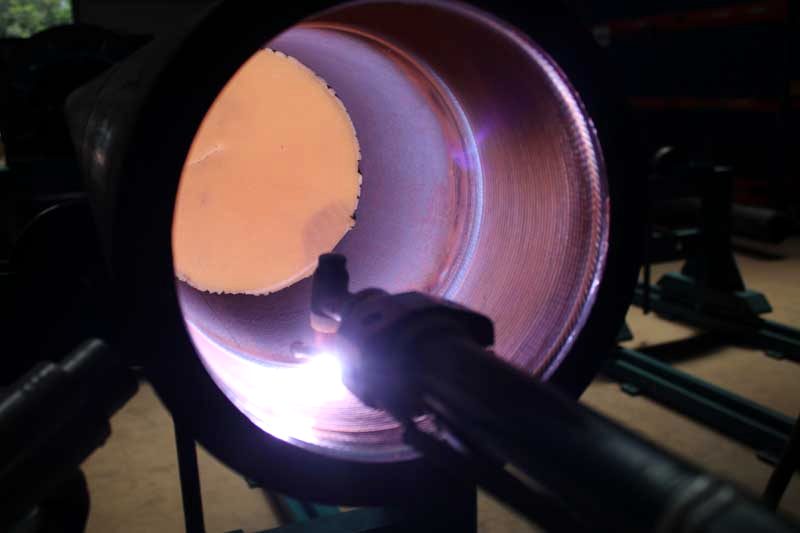 Hot bore during overlay