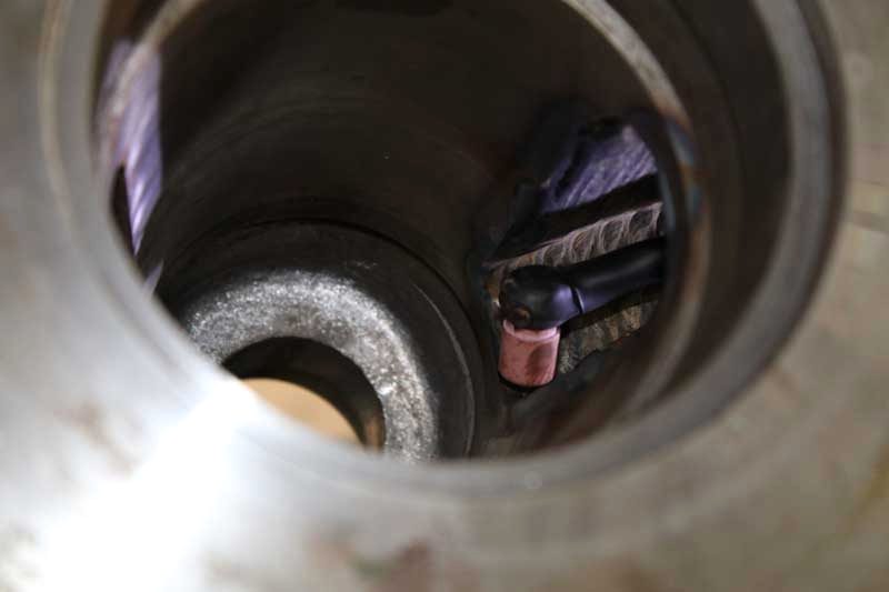 Bore inspection after cladding