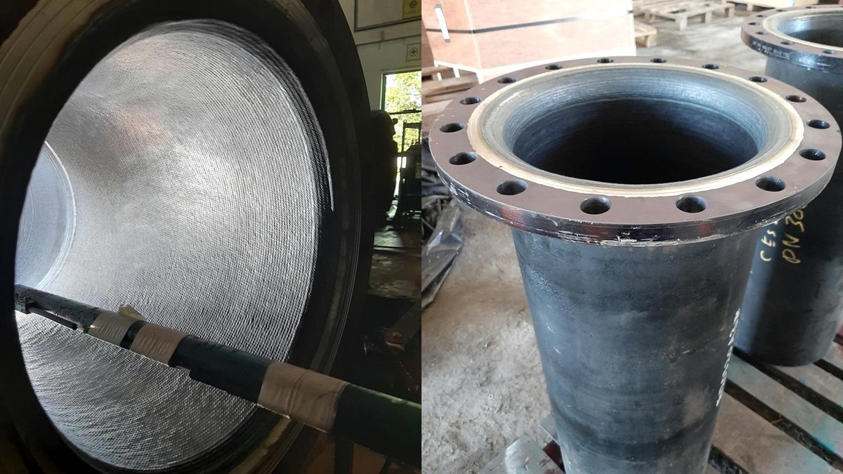 Cladded overboard discharge pipe