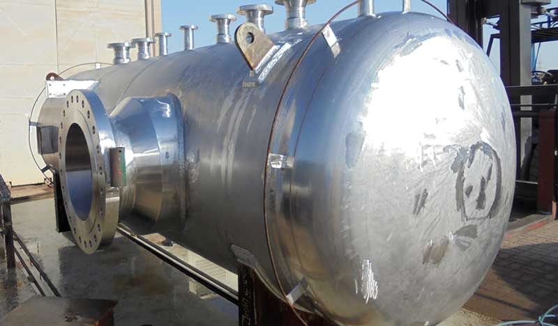 Completed stainless steel pressure vessel